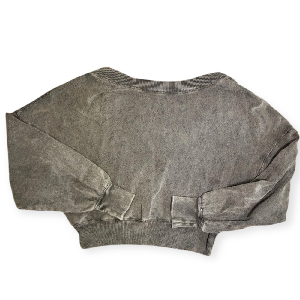 Free People Gray Knit Sweater With V-Back